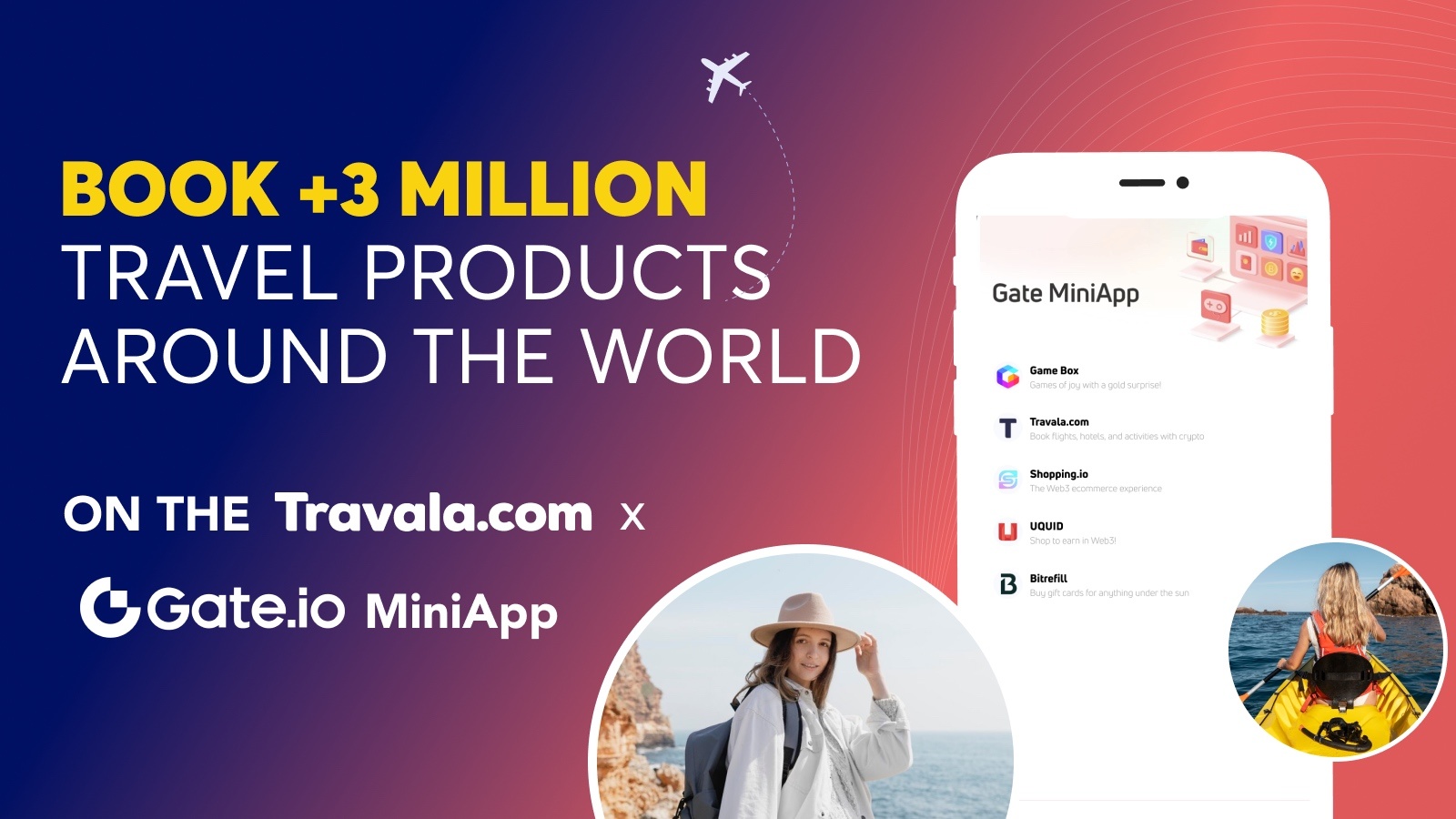 Gate Mini App and Travala.com