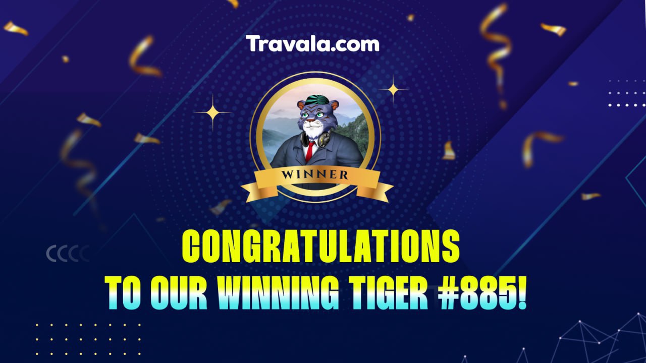 Travala.com Congratulates Winning Travel Tiger #885